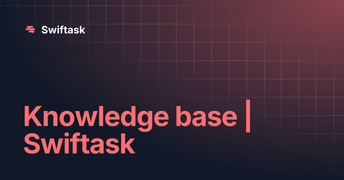 Knowledge base swiftask swiftask